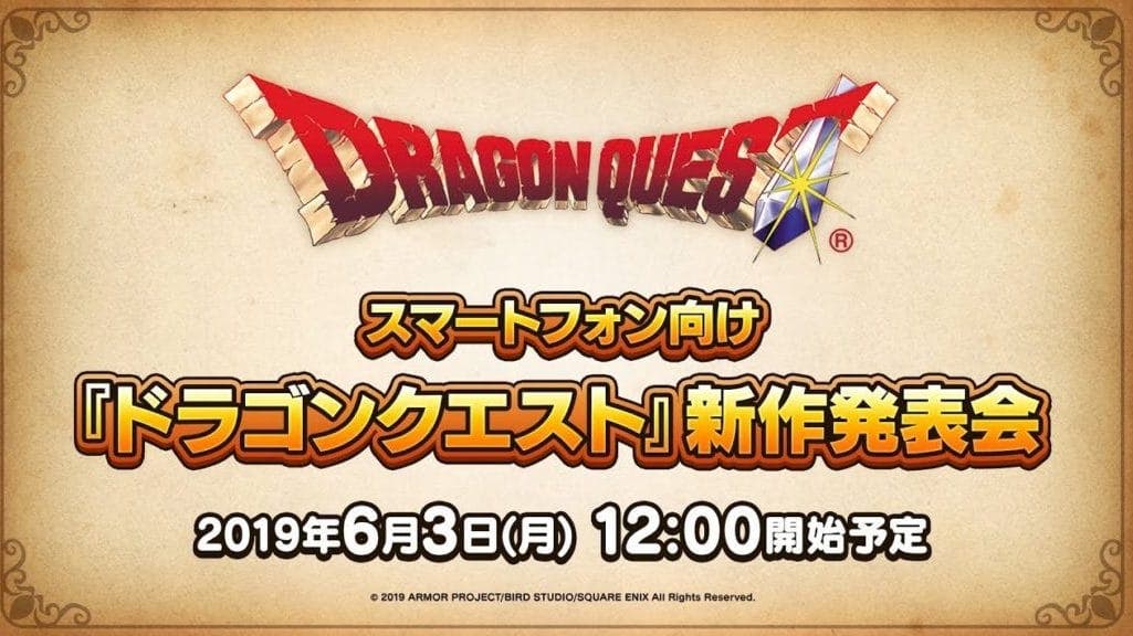 Un nuevo juego de Dragon Quest para móvil será revelado el 3 de junio