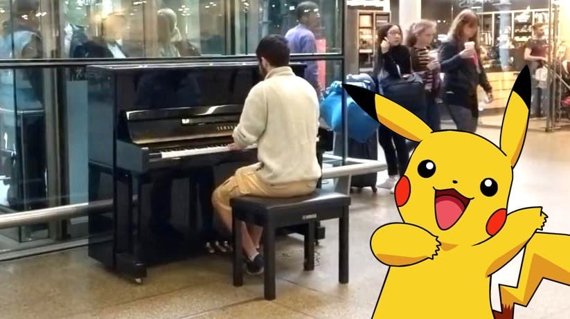 Un pianista anónimo toca canciones de Pokémon en la estación de St. Pancras de Londres
