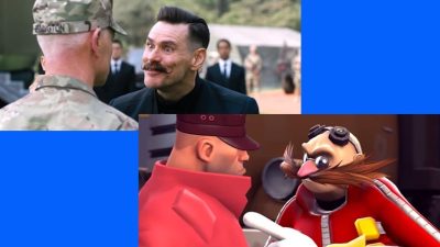Recrean la escena de Jim Carrey como Robotnik con la animación clásica de Sonic