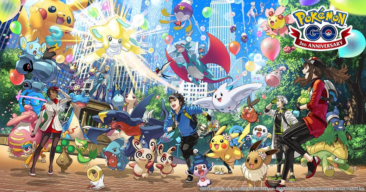 Detallado el evento del tercer aniversario de Pokémon GO