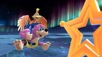 Este es uno de los colores alternativos de Banjo-Kazooie en Super Smash Bros. Ultimate