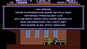 Nintendo bromeó con una pantalla de Zelda II: The Adventure of Link durante el apagón que tuvo lugar ayer en el E3 2019