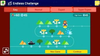 Puedes saltarte todos los niveles que quieras en el modo Desafío de Mario sin fin de Super Mario Maker 2