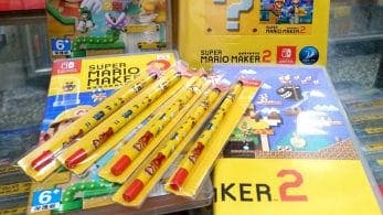 Un vistazo a la bolsa del lápiz tctil y a la cubierta interior de Super Mario Maker 2