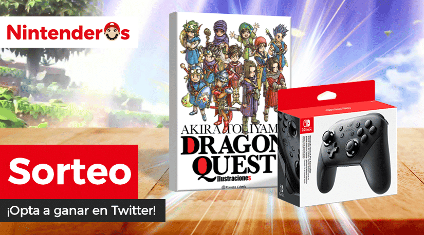 [Act.] ¡Sorteamos un Nintendo Switch Pro Controller y un libro de ilustraciones de Dragon Quest de Akira Toriyama!