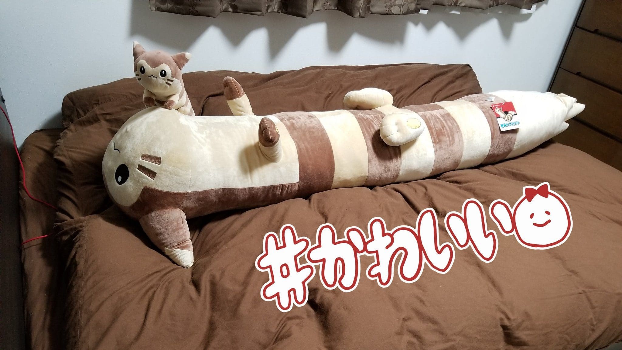 Otro vistazo al peluche Pokémon de Furret de tamaño real