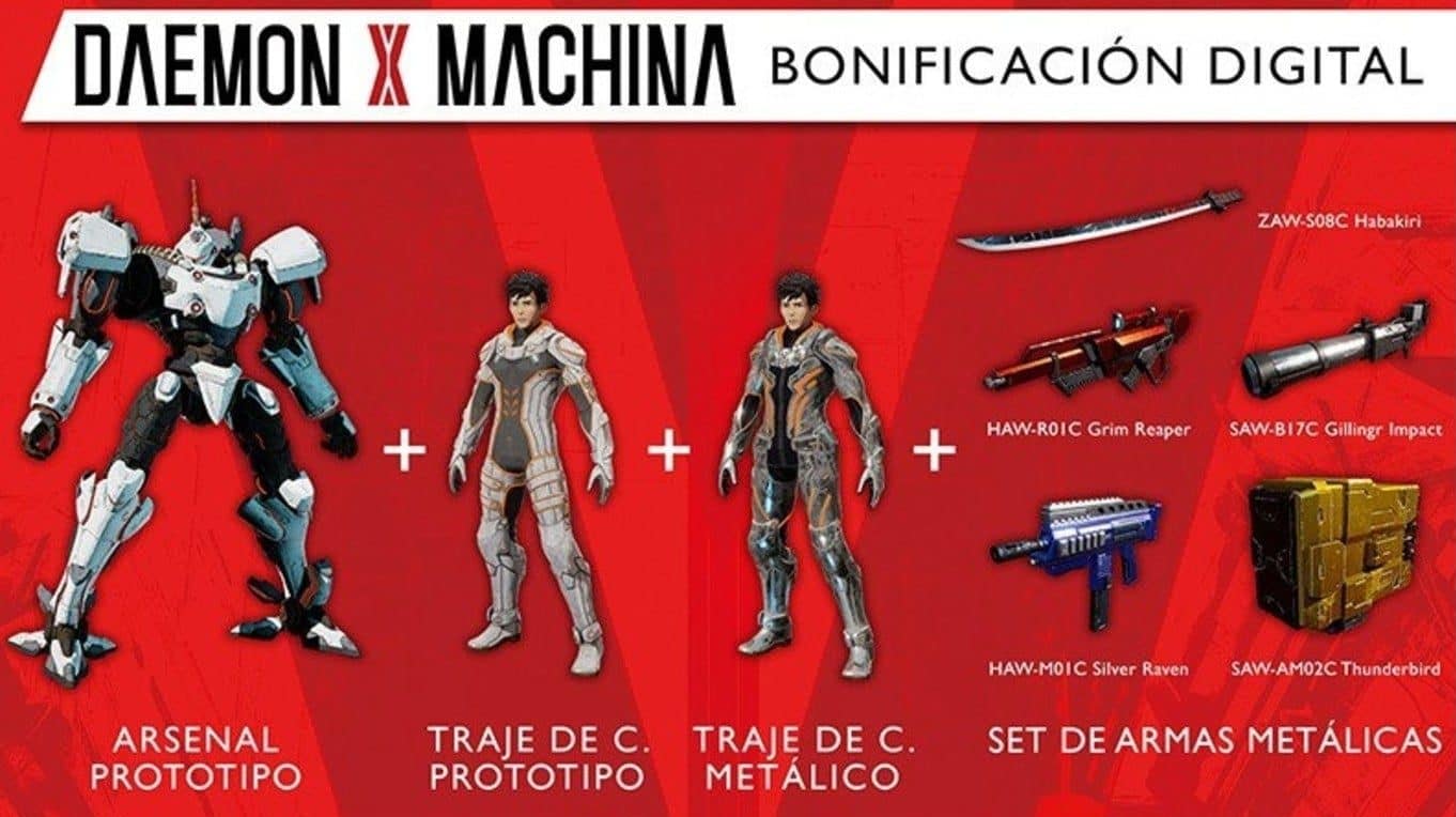 Daemon X Machina: Tamaño de la descarga, descuento del 10% con la precarga y bonificación digital