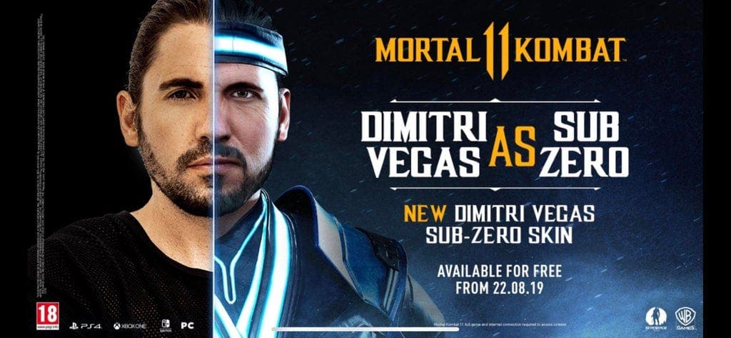 Mortal Kombat 11 recibirá nuevo skin de Dimitri Vegas como Sub-Zero