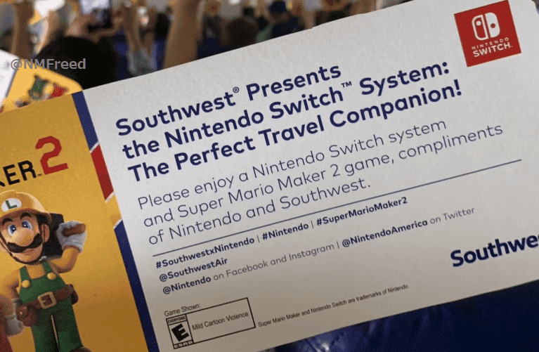 Nintendo y Southwest Airlines se unen para sorprender a los pasajeros de un vuelo con Nintendo Switch gratis