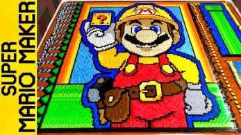 Echa un vistazo a este tributo a Super Mario Maker hecho con 127.000 piezas de dominó