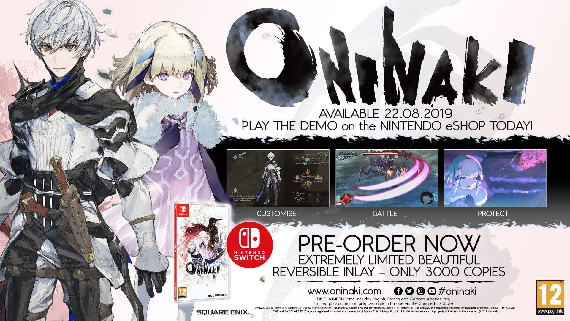 Oninaki podrá adquirirse en formato físico en Occidente por medio de la Square Enix Store