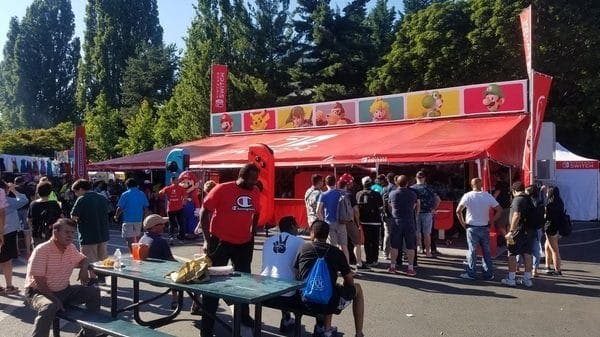 Nintendo monta un stand en el festival de comida Bite of Seattle