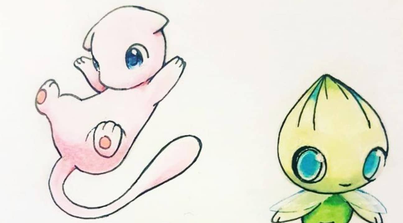Este fan art nos muestra cómo serían los Pokémon Mew, Celebi y Jirachi de bebés