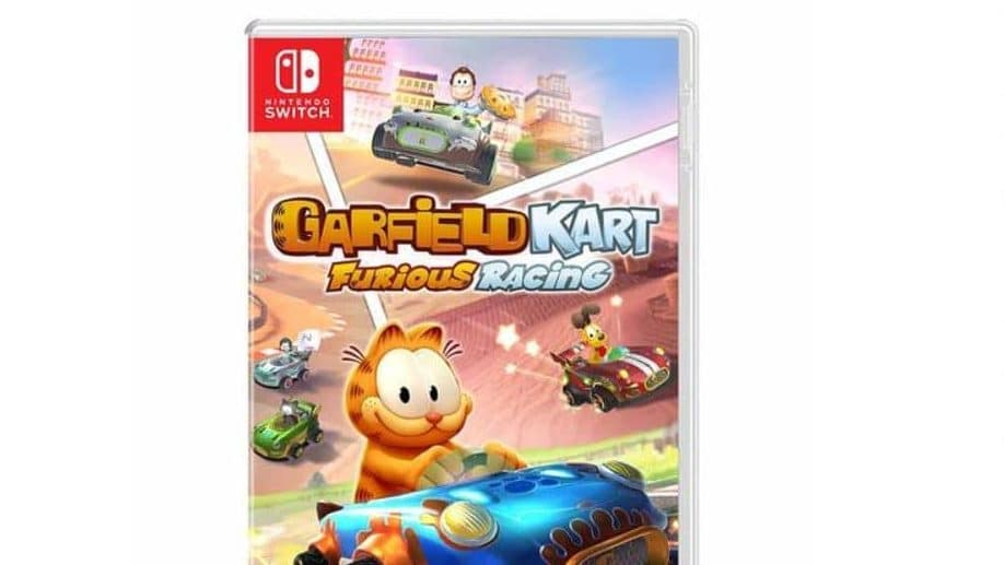 Así luce el boxart europeo de Garfield Kart: Furious Racing para Nintendo Switch