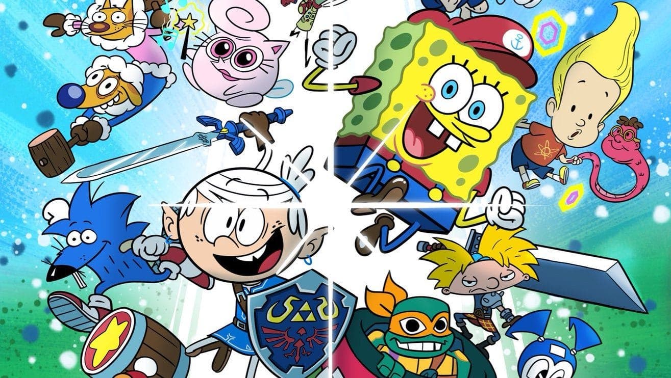 Artista de Nickelodeon comparte una genial imagen con sus personajes al estilo Super Smash Bros. Ultimate