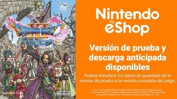 Dragon Quest XI S: Demo y precarga disponibles en la eShop y tamaño de la descarga