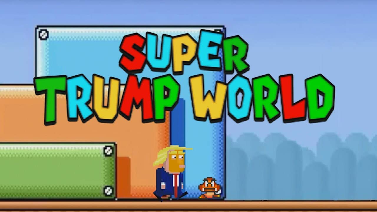 Fans parodian las recientes declaraciones de Trump sobre los videojuegos dentro del mundo de Super Mario World