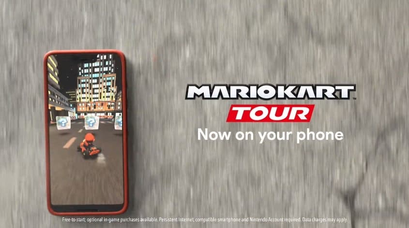Los móviles se convierten en karts en el vídeo promocional de Mario Kart Tour de Google Play