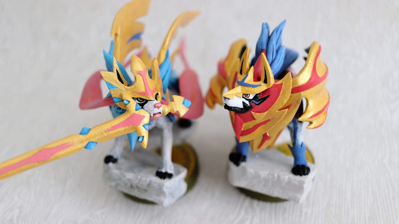 Opta a ganar estos geniales amiibo personalizados de Zacian y Zamazenta de Pokémon Espada y Escudo en Twitter