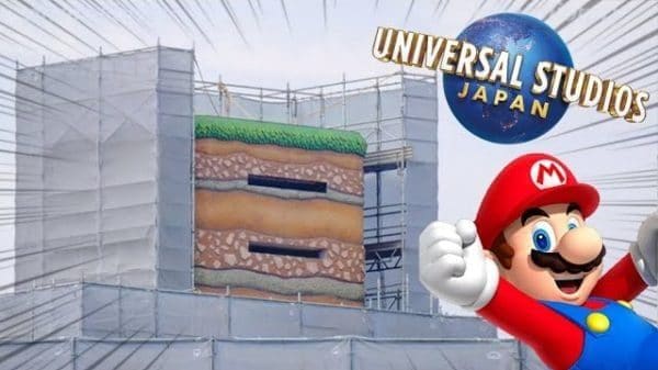 Ya se pueden apreciar estructuras del Reino Champiñón en el parque de Universal Studios de Japón
