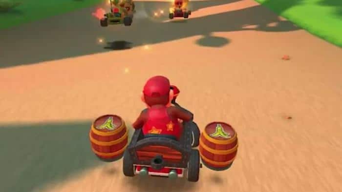 Echad un vistazo a los barriles de plátanos de Diddy Kong en Mario Kart Tour