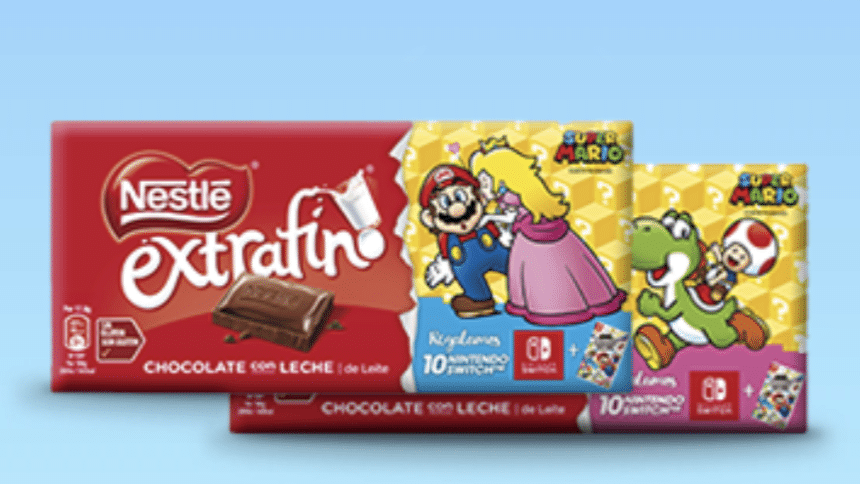 Nestlé Extrafino lleva a cabo una nueva promoción de Super Mario con mochilas de regalo y sorteos periódicos