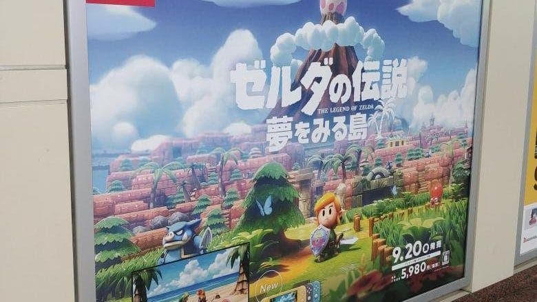 Nintendo comienza a promocionar Zelda: Link’s Awakening en los carteles de Tokio