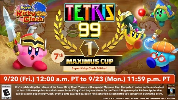 [Act.] Anunciada una nueva Maximus Cup de Tetris 99 celebrando el lanzamiento de Super Kirby Clash