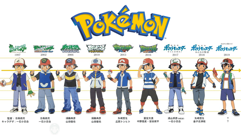 Así ha evolucionado Ash en los animes y películas de Pokémon