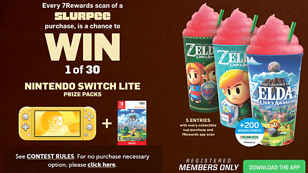 La cadena de tiendas 7-Eleven en Canadá inicia una promoción de Zelda: Link’s Awakening y Nintendo Switch Lite