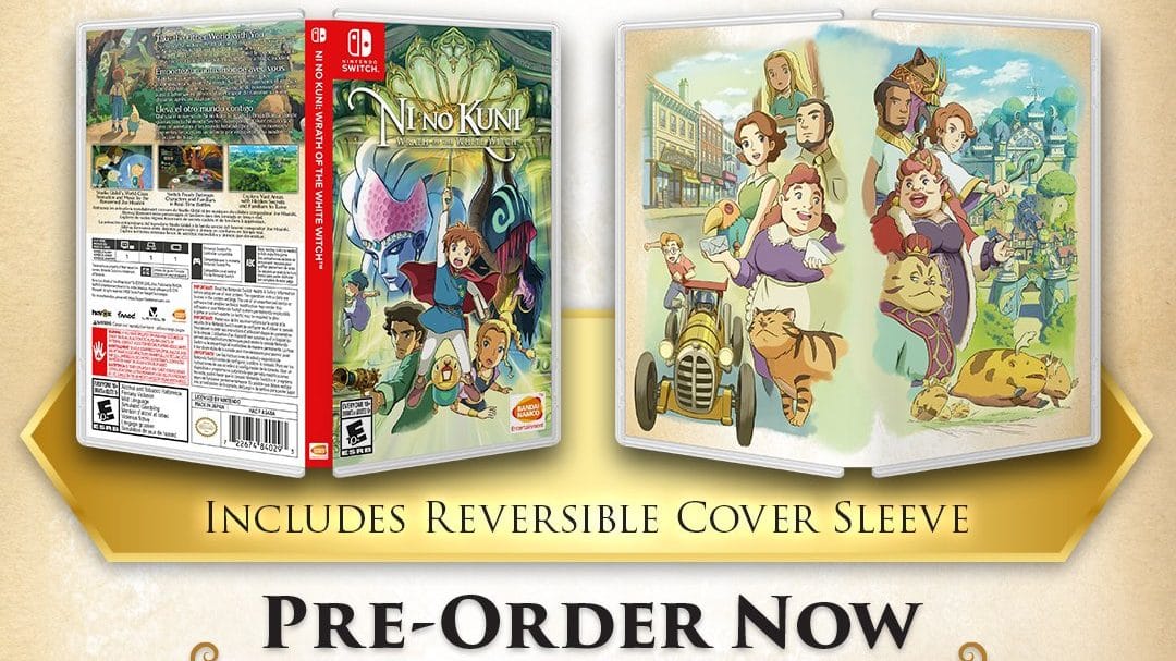 Esta es la cubierta reversible que incluye la edición física americana de Ni No Kuni para Switch