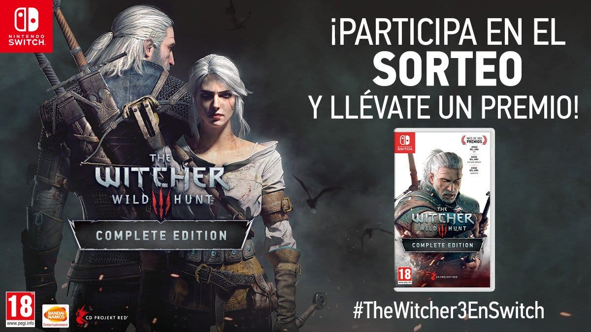 Nintendo España sortea 3 The Witcher 3 para Switch en Twitter con #TheWitcher3EnSwitch