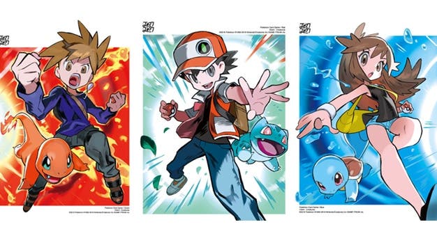 Echa un mejor vistazo a las ilustraciones de los entrenadores de Kanto usadas en el JCC de Pokémon