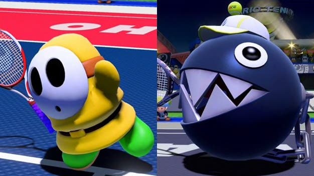 Mario Tennis Aces recibe nuevos colores para Shy Guy y gorras para Chomp Cadenas