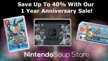 NintendoSoup Store celebra su primer aniversario con descuentos de hasta el 40%