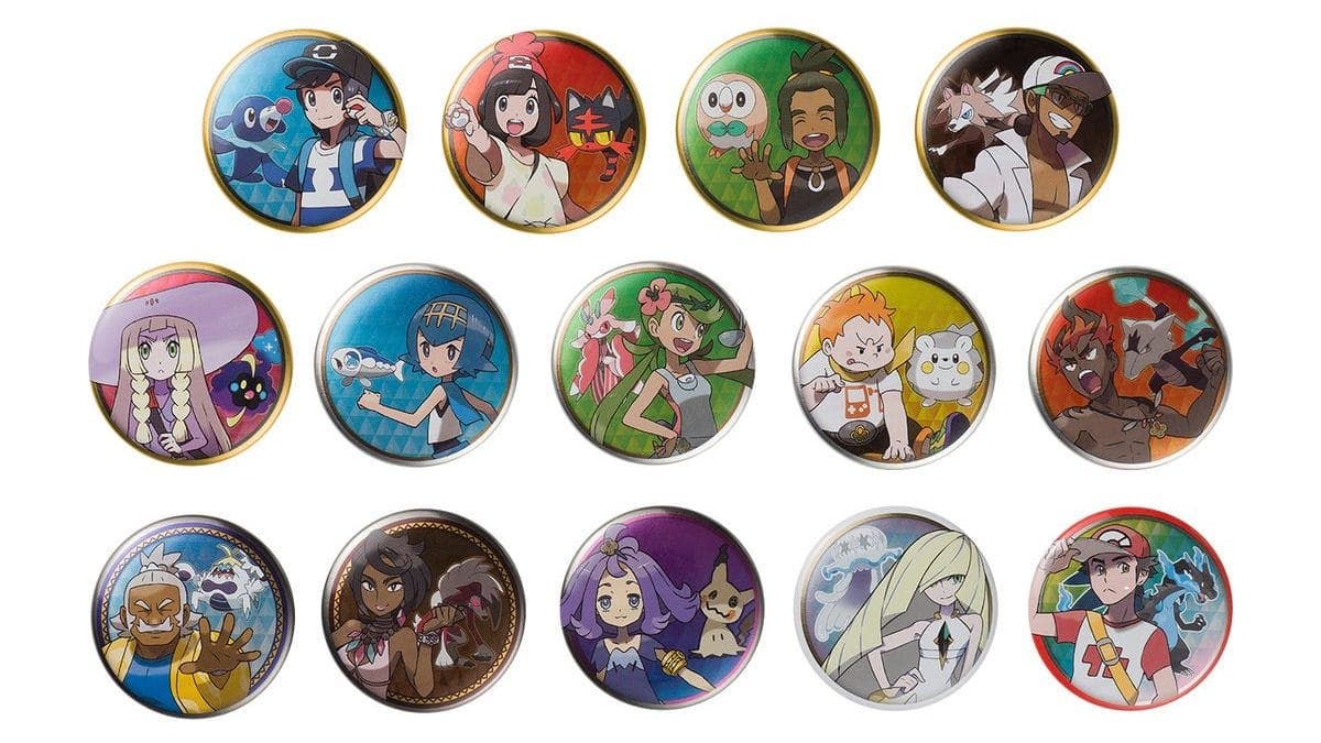 The Pokémon Company lanza una colección de medallas de los personajes de Alola en Japón