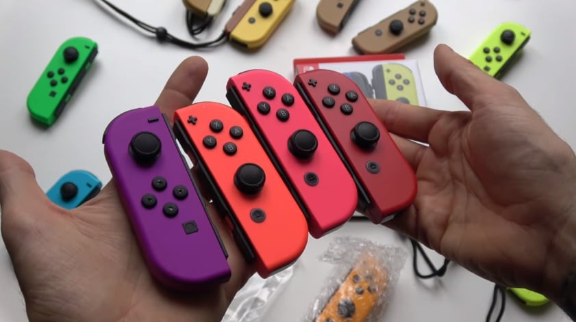 Unboxing de los nuevos Joy-Con naranja, morado, azul y amarillo neón de Nintendo Switch