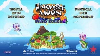 [Act.] Europa recibe Harvest Moon: Mad Dash el 29 de octubre en formato digital y el 15 de noviembre en formato físico