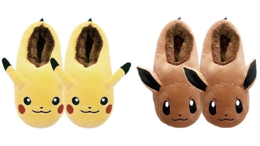 Un par de zapatillas de estar por casa con licencia oficial de Pikachu y Eevee se lanzarán este mes en Japón