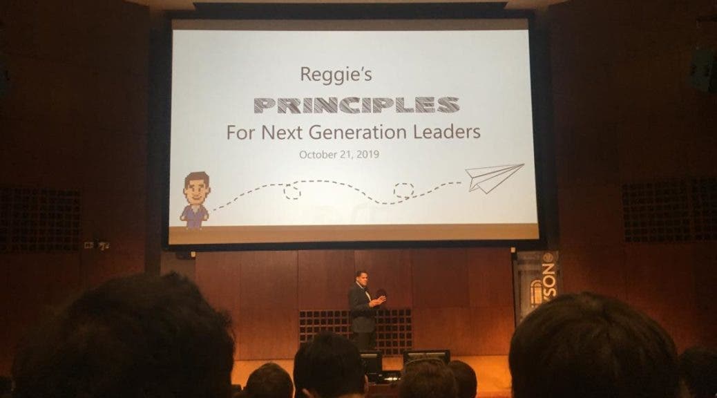 La charla de Reggie en la universidad de Cornell Dyson será compartida próximamente