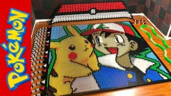 No te pierdas este espectacular tributo a Pokémon creado con más de 35.000 fichas de dominó
