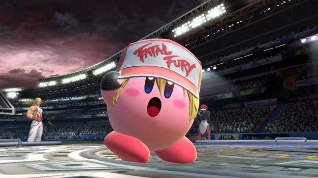 Kirby es imponente y tierno a la vez cuando usa la habilidad de copiar en Terry Bogard