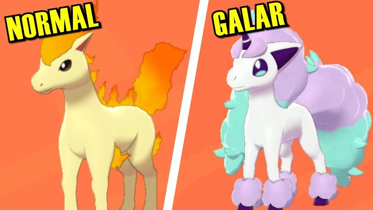 Este vídeo compara todas las formas Galar de Pokémon Espada y Escudo con las originales