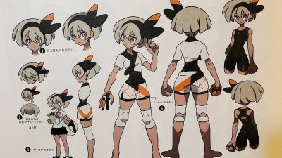 Artes conceptuales de los protagonistas de Pokémon Espada y Escudo