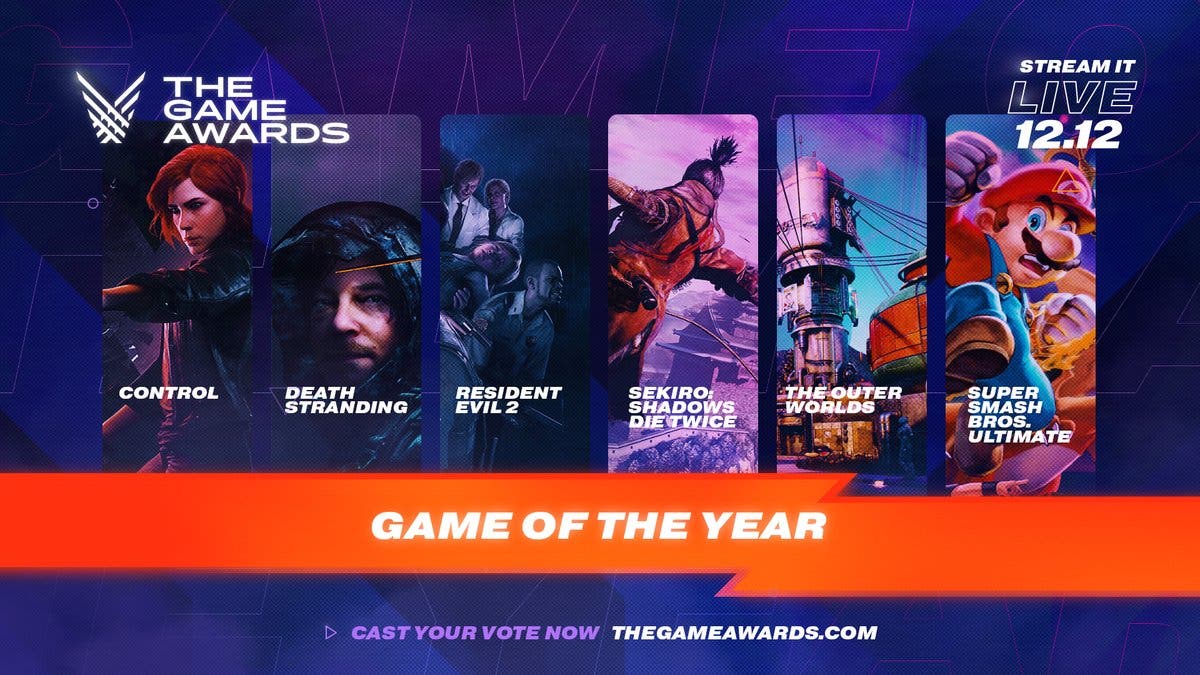 Anunciados los nominados de los Game Awards 2019: Super Smash Bros. Ultimate nominado a Juego del año