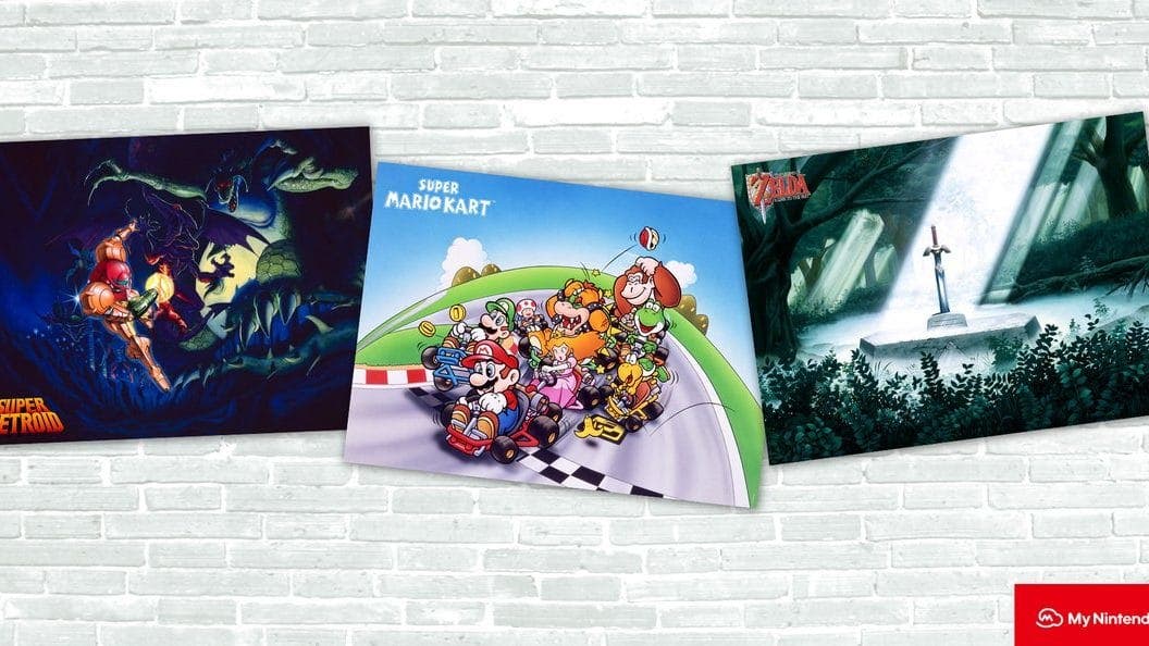 Ya disponibles en My Nintendo Store un conjunto de pósters de Super Mario Kart, Super Metroid y The Legend of Zelda: A Link to the Past