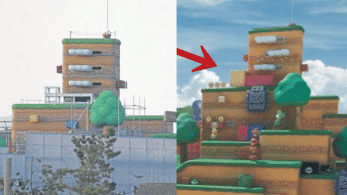 Nueva foto de Super Nintendo World y comparación con la última imagen promocional