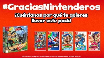 Nintendo sortea este pack de juegos de Switch con #GraciasNintenderos en Twitter