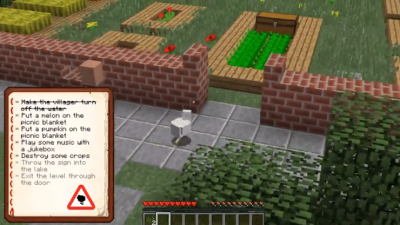 Niño de 14 años recrea Untitled Goose Game en Minecraft