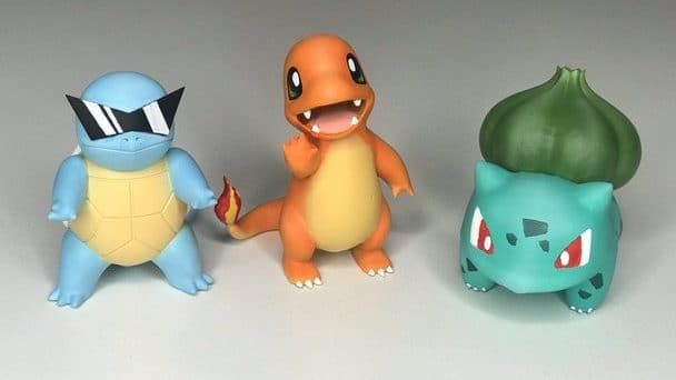 Fan crea geniales réplicas de los Pokémon iniciales de Kanto con resina
